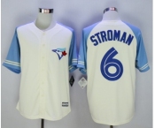 Men Toronto Blue Jays #6 Marcus Stroman Cream Blue Exclusive 2016 Official Cool Base Jersey Men Toronto Blue Jays #6 Marcus Stroman Cream Blue Exclusive 2016 Official Cool Base Jersey