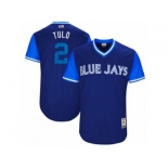 Men's 2017 Little League World Series Blue Jays #2 Troy Tulowitzki Tulo Royal Jersey Men's 2017 Little League World Series Blue Jays #2 Troy Tulowitzki Tulo Royal Jersey