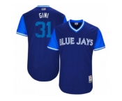 Men's 2017 Little League World Series Blue Jays #31 Joe Biagini Gini Royal Jersey Men's 2017 Little League World Series Blue Jays #31 Joe Biagini Gini Royal Jersey