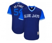 Men's 2017 Little League World Series Blue Jays #54 Roberto Osuna No Panic Royal Jersey Men's 2017 Little League World Series Blue Jays #54 Roberto Osuna No Panic Royal Jersey