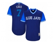 Men's 2017 Little League World Series Blue Jays #7 Chris Coghlan Cogs Royal Jersey Men's 2017 Little League World Series Blue Jays #7 Chris Coghlan Cogs Royal Jersey