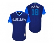 Men's 2017 Little League World Series Blue Jays Darwin Barney #18 Dar Bar Royal Jersey Men's 2017 Little League World Series Blue Jays Darwin Barney #18 Dar Bar Royal Jersey