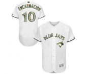 Men's Majestic Toronto Blue Jays #10 Edwin Encarnacion Authentic White 2016 Memorial Day Fashion Flex Base MLB Jersey Men's Majestic Toronto Blue Jays #10 Edwin Encarnacion Authentic White 2016 Memorial Day Fashion Flex Base MLB Jersey