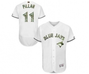 Men's Majestic Toronto Blue Jays #11 Kevin Pillar Authentic White 2016 Memorial Day Fashion Flex Base MLB Jersey Men's Majestic Toronto Blue Jays #11 Kevin Pillar Authentic White 2016 Memorial Day Fashion Flex Base MLB Jersey