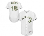 Men's Majestic Toronto Blue Jays #18 Darwin Barney Authentic White 2016 Memorial Day Fashion Flex Base MLB Jersey Men's Majestic Toronto Blue Jays #18 Darwin Barney Authentic White 2016 Memorial Day Fashion Flex Base MLB Jersey