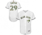 Men's Majestic Toronto Blue Jays #29 Joe Carter Authentic White 2016 Memorial Day Fashion Flex Base MLB Jersey Men's Majestic Toronto Blue Jays #29 Joe Carter Authentic White 2016 Memorial Day Fashion Flex Base MLB Jersey
