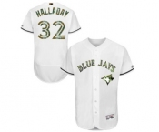 Men's Majestic Toronto Blue Jays #32 Roy Halladay Authentic White 2016 Memorial Day Fashion Flex Base MLB Jersey Men's Majestic Toronto Blue Jays #32 Roy Halladay Authentic White 2016 Memorial Day Fashion Flex Base MLB Jersey