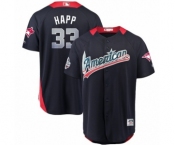 Men's Majestic Toronto Blue Jays #33 J.A. Happ Game Navy Blue American League 2018 MLB All-Star MLB Jersey Men's Majestic Toronto Blue Jays #33 J.A. Happ Game Navy Blue American League 2018 MLB All-Star MLB Jersey