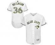 Men's Majestic Toronto Blue Jays #36 Drew Hutchison Authentic White 2016 Memorial Day Fashion Flex Base MLB Jersey Men's Majestic Toronto Blue Jays #36 Drew Hutchison Authentic White 2016 Memorial Day Fashion Flex Base MLB Jersey