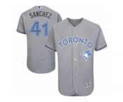 Men's Majestic Toronto Blue Jays #41 Aaron Sanchez Authentic Gray 2016 Father's Day Fashion Flex Base MLB Jersey Men's Majestic Toronto Blue Jays #41 Aaron Sanchez Authentic Gray 2016 Father's Day Fashion Flex Base MLB Jersey