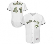 Men's Majestic Toronto Blue Jays #41 Aaron Sanchez Authentic White 2016 Memorial Day Fashion Flex Base MLB Jersey Men's Majestic Toronto Blue Jays #41 Aaron Sanchez Authentic White 2016 Memorial Day Fashion Flex Base MLB Jersey