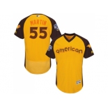 Men's Majestic Toronto Blue Jays #55 Russell Martin Yellow 2016 All-Star American League BP Authentic Collection Flex Base MLB Jersey Men's Majestic Toronto Blue Jays #55 Russell Martin Yellow 2016 All-Star American League BP Authentic Collection Flex Base MLB Jersey