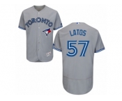 Men's Majestic Toronto Blue Jays #57 Mat Latos Grey Flexbase Authentic Collection MLB Jersey Men's Majestic Toronto Blue Jays #57 Mat Latos Grey Flexbase Authentic Collection MLB Jersey