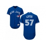 Men's Majestic Toronto Blue Jays #57 Mat Latos Royal Blue Flexbase Authentic Collection MLB Jersey Men's Majestic Toronto Blue Jays #57 Mat Latos Royal Blue Flexbase Authentic Collection MLB Jersey