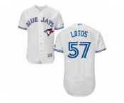 Men's Majestic Toronto Blue Jays #57 Mat Latos White Flexbase Authentic Collection MLB Jersey Men's Majestic Toronto Blue Jays #57 Mat Latos White Flexbase Authentic Collection MLB Jersey