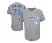 Men's Majestic Toronto Blue Jays #76 Tony Sanchez Authentic Gray 2016 Father's Day Fashion Flex Base MLB Jersey Men's Majestic Toronto Blue Jays #76 Tony Sanchez Authentic Gray 2016 Father's Day Fashion Flex Base MLB Jersey