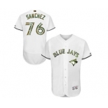 Men's Majestic Toronto Blue Jays #76 Tony Sanchez Authentic White 2016 Memorial Day Fashion Flex Base MLB Jersey Men's Majestic Toronto Blue Jays #76 Tony Sanchez Authentic White 2016 Memorial Day Fashion Flex Base MLB Jersey