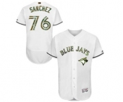 Men's Majestic Toronto Blue Jays #76 Tony Sanchez Authentic White 2016 Memorial Day Fashion Flex Base MLB Jersey Men's Majestic Toronto Blue Jays #76 Tony Sanchez Authentic White 2016 Memorial Day Fashion Flex Base MLB Jersey