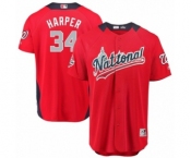 Men's Majestic Washington Nationals #34 Bryce Harper Game Red National League 2018 MLB All-Star MLB Jersey Men's Majestic Washington Nationals #34 Bryce Harper Game Red National League 2018 MLB All-Star MLB Jersey