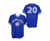 Men's Mitchell and Ness Toronto Blue Jays #20 Josh Donaldson Replica Blue Throwback MLB Jersey Men's Mitchell and Ness Toronto Blue Jays #20 Josh Donaldson Replica Blue Throwback MLB Jersey
