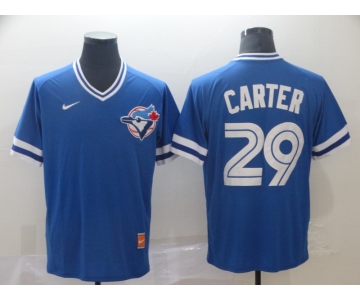 Men's Nike Toronto Blue Jays #29 Joe Carter Blue M&N MLB Jersey