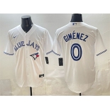 Men's Toronto Blue Jays #0 Andrés Giménez White 2025 Cool Base Stitched Baseball Jersey