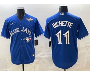 Men's Toronto Blue Jays #11 Bo Bichette Royal 2025 World Series Cool Base Stitched Baseball Jersey