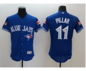Men's Toronto Blue Jays #11 Kevin Pillar Majestic Blue Fashion Stars & Stripes Flex Base Player Jersey Men's Toronto Blue Jays #11 Kevin Pillar Majestic Blue Fashion Stars & Stripes Flex Base Player Jersey