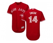 Men's Toronto Blue Jays #14 Justin Smoak Red Flexbase Authentic Collection Alternate Stitched MLB Jersey Men's Toronto Blue Jays #14 Justin Smoak Red Flexbase Authentic Collection Alternate Stitched MLB Jersey