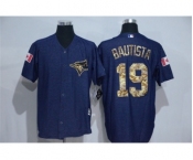 Men's Toronto Blue Jays #19 Jose Bautista Blue Camo New Cool Base Jerseys Men's Toronto Blue Jays #19 Jose Bautista Blue Camo New Cool Base Jerseys