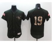 Men's Toronto Blue Jays #19 Jose Bautista Majestic Green Salute to Service Flexbase Authentic Collection Player Jersey Men's Toronto Blue Jays #19 Jose Bautista Majestic Green Salute to Service Flexbase Authentic Collection Player Jersey