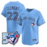 Men's Toronto Blue Jays #22 Ernie Clement 50th Anniversary Alternate Limited Jersey Men's Toronto Blue Jays #22 Ernie Clement 50th Anniversary Alternate Limited Jersey