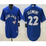Men's Toronto Blue Jays #22 Ernie Clement Blue Cool Base Jersey