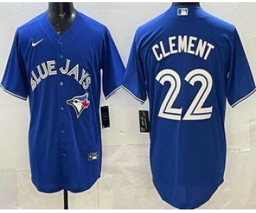 Men's Toronto Blue Jays #22 Ernie Clement Blue Cool Base Jersey