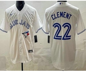 Men's Toronto Blue Jays #22 Ernie Clement White Cool Base Jersey