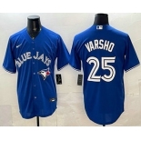Men's Toronto Blue Jays #25 Daulton Varsho Blue Cool Base Jersey