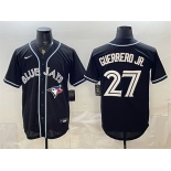 Men's Toronto Blue Jays #27 Vladimir Guerrero Jr. 2026 Fashion Replica Black Out Stitched Baseball Jersey Men's Toronto Blue Jays #27 Vladimir Guerrero Jr. 2026 Fashion Replica Black Out Stitched Baseball Jersey