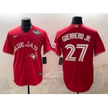 Men's Toronto Blue Jays #27 Vladimir Guerrero Jr. Red 2025 World Series Cool Base Stitched Baseball Jersey