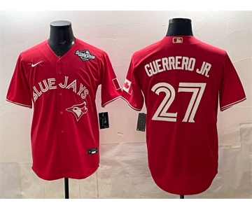 Men's Toronto Blue Jays #27 Vladimir Guerrero Jr. Red 2025 World Series Cool Base Stitched Baseball Jersey
