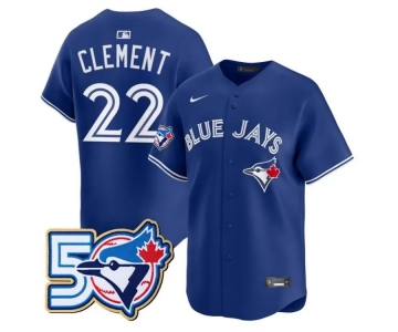 Men's Toronto Blue Jays #27 Vladimir Guerrero Jr. Royal 50th Anniversary Alternate Limited Jersey