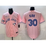 Men's Toronto Blue Jays #30 Alejandro Kirk Pink 50 Seasons Patch Stitched Baseball Jersey Men's Toronto Blue Jays #30 Alejandro Kirk Pink 50 Seasons Patch Stitched Baseball Jersey