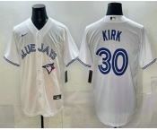 Men's Toronto Blue Jays #30 Alejandro Kirk White Cool Base Jersey