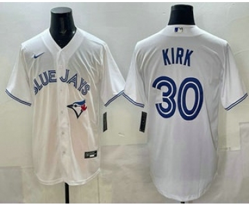 Men's Toronto Blue Jays #30 Alejandro Kirk White Cool Base Jersey