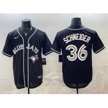 Men's Toronto Blue Jays #36 Davis Schneider 2026 Fashion Replica Black Out Stitched Baseball Jersey Men's Toronto Blue Jays #36 Davis Schneider 2026 Fashion Replica Black Out Stitched Baseball Jersey