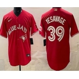 Men's Toronto Blue Jays #39 Trey Yesavage Red Cool Base Jersey