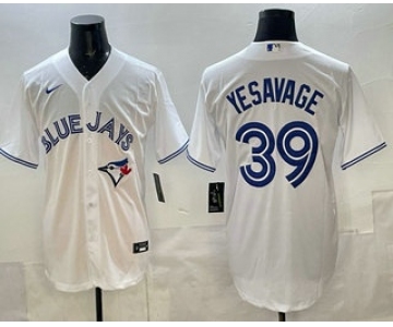 Men's Toronto Blue Jays #39 Trey Yesavage White Cool Base Stitched Jersey