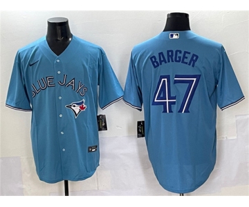 Men's Toronto Blue Jays #47 Addison Barger Blue Cool Base Stitched Baseball Jersey