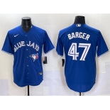 Men's Toronto Blue Jays #47 Addison Barger Royal Cool Base Stitched Baseball Jersey Men's Toronto Blue Jays #47 Addison Barger Royal Cool Base Stitched Baseball Jersey