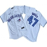 Men's Toronto Blue Jays #47 Addison Barger White Cool Base Jersey