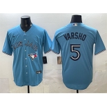 Men's Toronto Blue Jays #5 Daulton Varsho Light Blue 2025 Cool Base Stitched Baseball Jersey